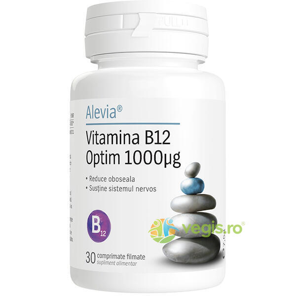 Vitamina B12 Optim 1000ug 30cpr, ALEVIA, Vitamina B12, 1, Vegis.ro