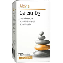 Calciu D3 30cpr - Formula Citrat ALEVIA