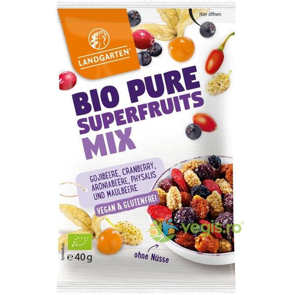 Amestec de Super Fructe Pure Fara Gluten Ecologic/Bio 40g, LANDGARTEN, Fructe uscate, 1, Vegis.ro