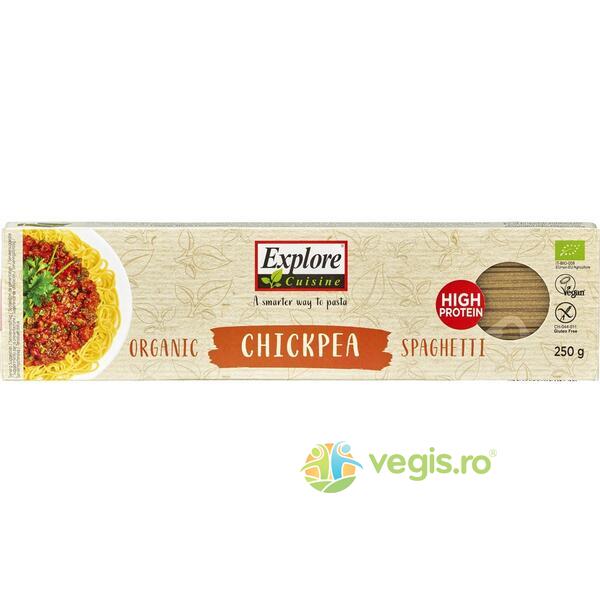 Spaghete din Naut Fara Gluten Ecologice/Bio 250g, EXPLORE CUISINE, Paste, 1, Vegis.ro