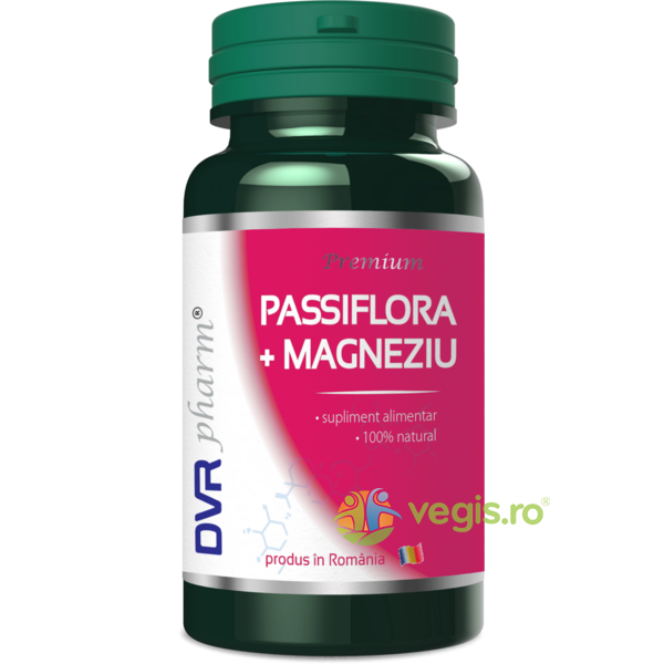 Passiflora + Magneziu 30cps, DVR PHARM, Capsule, Comprimate, 1, Vegis.ro