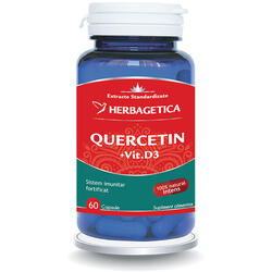 Quercetin + Vitamina D3 60cps HERBAGETICA