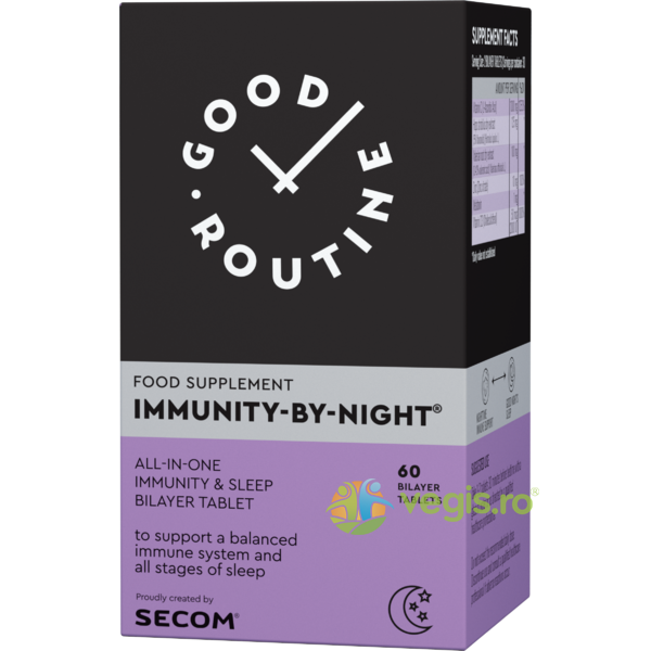 Immunity By Night 60tb dublu-strat Secom,, GOOD ROUTINE, Capsule, Comprimate, 2, Vegis.ro