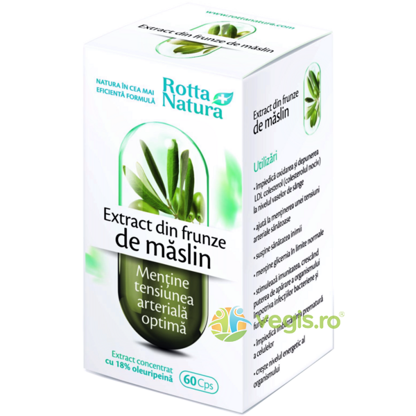 Frunze De Maslin Extract 60cps, ROTTA NATURA, Capsule, Comprimate, 1, Vegis.ro