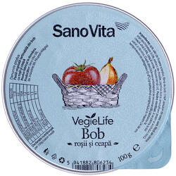 Pasta Vegetala din Bob cu Rosii si Ceapa 100g SANOVITA