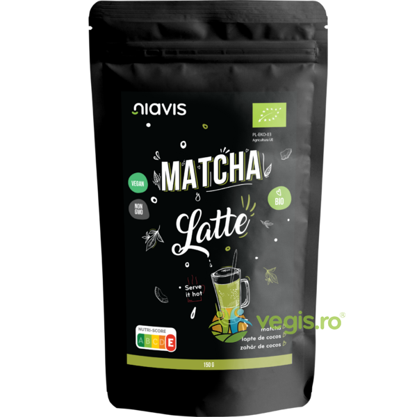 Matcha Latte Pulbere Ecologica/Bio 150g, NIAVIS, Alimente BIO/ECO, 1, Vegis.ro