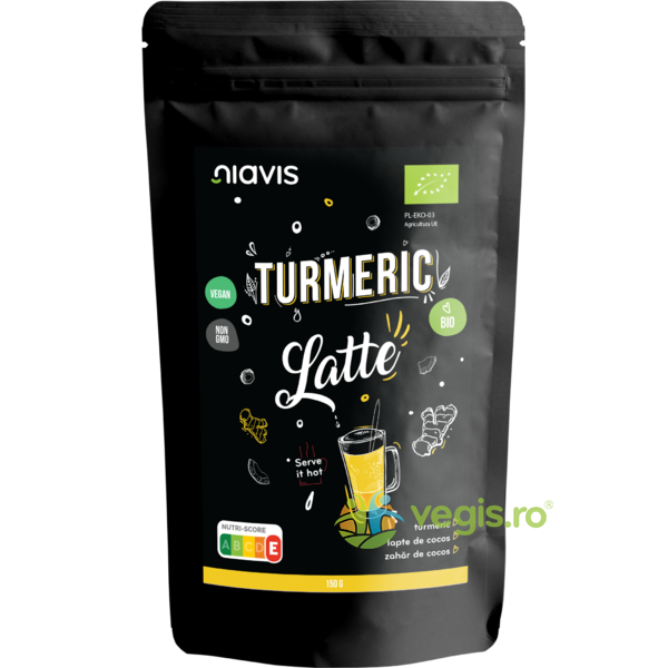 Turmeric Latte Pulbere Ecologica/Bio 150g, NIAVIS, Alimente BIO/ECO, 1, Vegis.ro