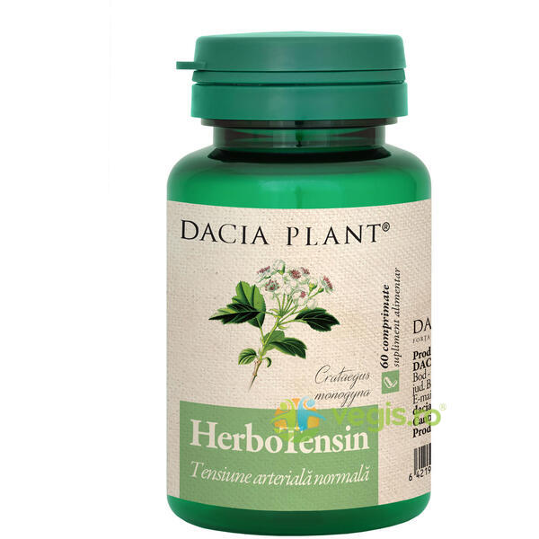 Herbotensin 60cpr, DACIA PLANT, Capsule, Comprimate, 2, Vegis.ro