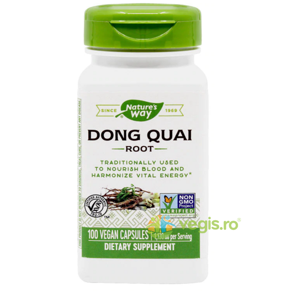 Dong Quai Root (Angelica) 100Cps Secom,, NATURE'S  WAY, Capsule, Comprimate, 1, Vegis.ro