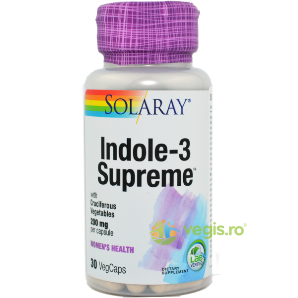 Indole-3 Supreme 30cps Secom,, SOLARAY, Capsule, Comprimate, 1, Vegis.ro