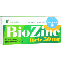 Biozinc Forte 50mg 30cpr REMEDIA