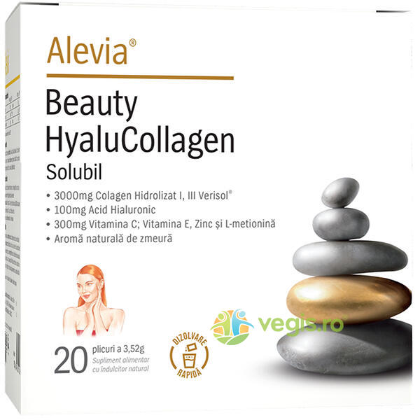 Beauty HyaluCollagen Solubil 20 plicuri, ALEVIA, Suplimente Lichide, 1, Vegis.ro