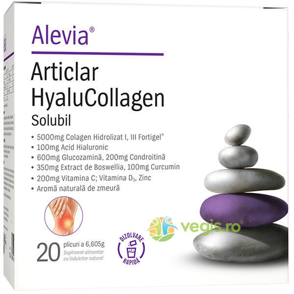 Articlar HyaluCollagen Solubil 20 plicuri, ALEVIA, Suplimente Lichide, 1, Vegis.ro