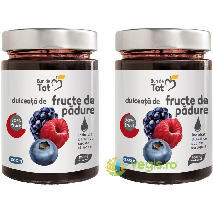 Pachet Dulceata din Fructe de Padure fara Zahar 360g+360g 360g+360g Alimentare