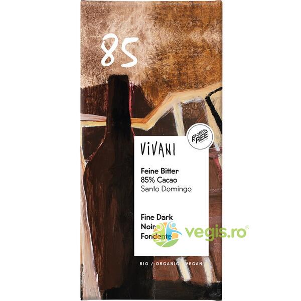 Ciocolata Amaruie Vegana cu 85% Cacao Ecologica/Bio 100g, VIVANI, Ciocolata, 1, Vegis.ro