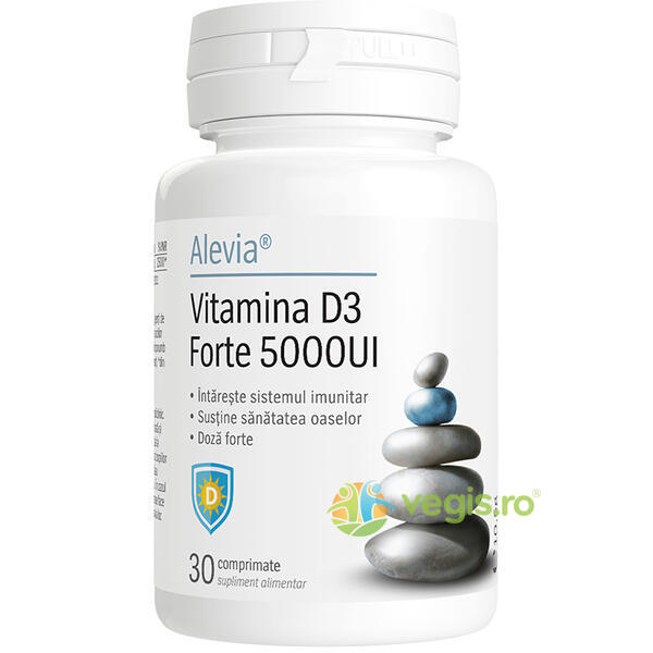 Vitamina D3 Forte 5000ui 30cpr, ALEVIA, Vitamine, Minerale & Multivitamine, 1, Vegis.ro