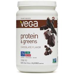 Protein and Greens (Proteina Vegetala si Verdeturi) cu Aroma de Ciocolata Vega 618g GNC