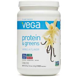 Protein and Greens (Proteina Vegetala si Verdeturi) cu Aroma de Vanilie Vega 614g GNC