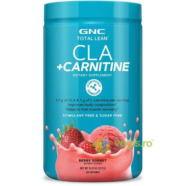CLA + Carnitine (Acid Linoleic Conjugat si Carnitina) cu Aroma de Serbet de Fructe de Padure Total Lean 372g, GNC, Pulberi & Pudre, 1, Vegis.ro