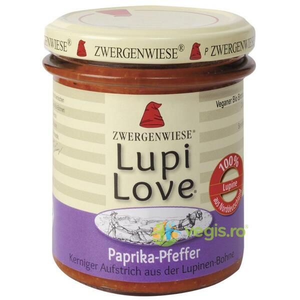 Crema Tartinabila din Lupin cu Ardei si Piper fara Gluten Lupi Love Ecologica/Bio 165g, ZWERGENWIESE, Creme tartinabile, 1, Vegis.ro