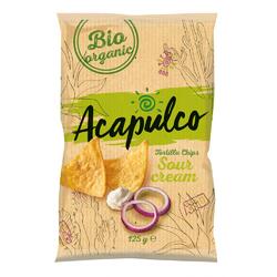 Tortilla Chips cu Smantana si Ceapa Ecologice/Bio 125g ACAPULCO