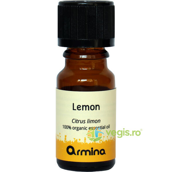 Ulei Esential de Lamaie (Citrus Limon) Ecologic/Bio 10ml, ARMINA, Uleiuri esentiale, 1, Vegis.ro