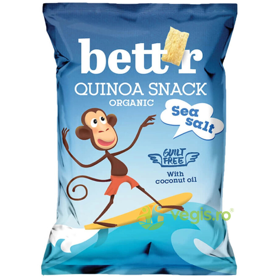 Quinoa Snack cu Sare fara Gluten Ecologic/Bio 50g 50g Alimentare