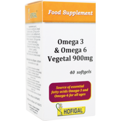 Omega 3 si Omega 6 Vegetal 900mg 40cps HOFIGAL