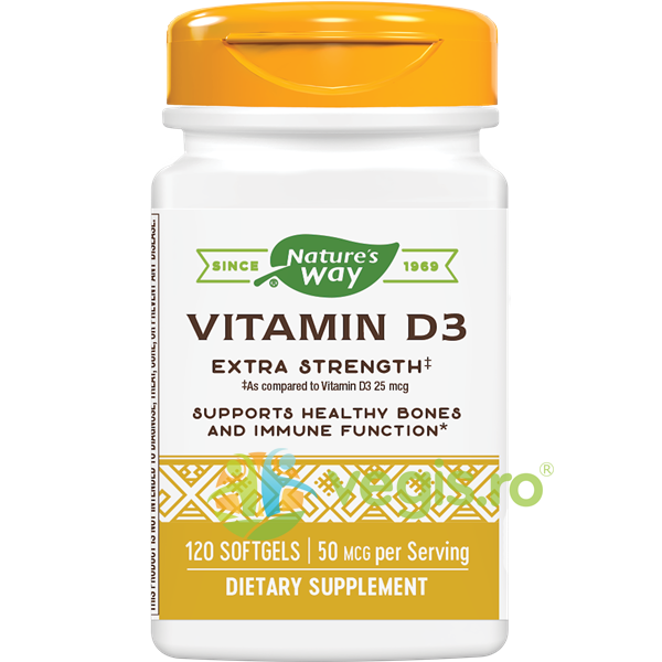 Vitamina D3 2000ui (Adulti) 120cps Secom, Natures Way