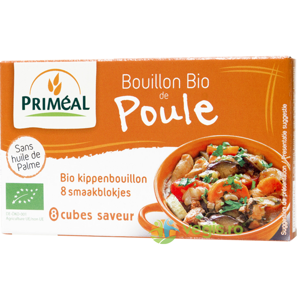 Concentrat pentru Supa de Pui Ecologic/Bio 8buc, PRIMEAL, Condimente, 2, Vegis.ro