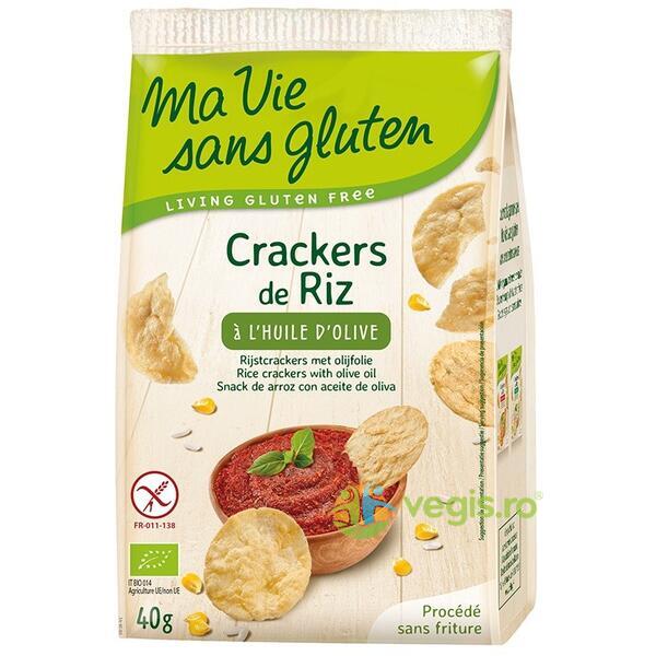 Crackers din Orez cu Ulei de Masline fara Gluten Ecologici/Bio 40g, MA VIE SANS GLUTEN, Gustari, Saratele, 1, Vegis.ro