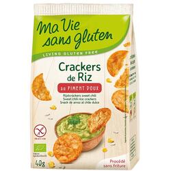 Crackers din Orez cu Ardei Dulce fara Gluten Ecologici/Bio 40g MA VIE SANS GLUTEN