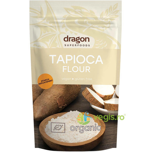 Faina de Tapioca fara Gluten Ecologica/Bio 200g, DRAGON SUPERFOODS, Faina fara gluten, 1, Vegis.ro