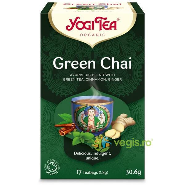 Ceai Verde (Green Chai) Ecologic/Bio 17dz, YOGI TEA, Ceaiuri doze, 1, Vegis.ro