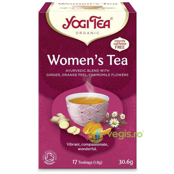Ceai pentru Femei (Women's Tea) Ecologic/Bio 17dz, YOGI TEA, Ceaiuri doze, 1, Vegis.ro