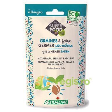 Mix Seminte de Alfalfa, Trifoi, Ridiche pentru Germinat Ecologic/Bio 150g, GERMLINE, Seminte de cultivat/germinat, 1, Vegis.ro