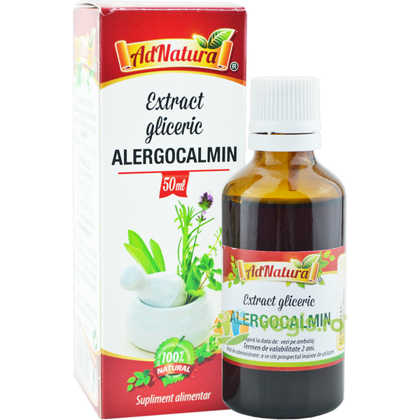 Extract Gliceric Alergocalmin fara Alcool 50ml, ADNATURA, Tincturi compuse, 1, Vegis.ro