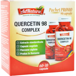 Pachet Quercetin 98 Complex 60cps+30cps ADNATURA