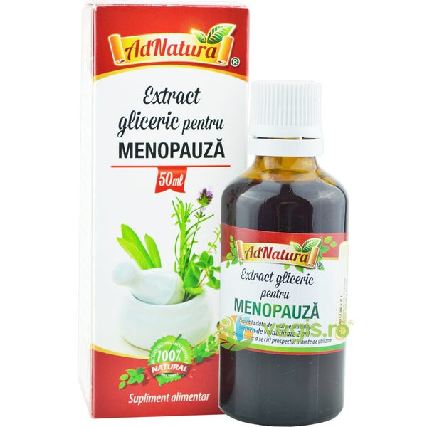 Extract Gliceric pentru Menopauza fara Alcool 50ml, ADNATURA, Tincturi compuse, 1, Vegis.ro