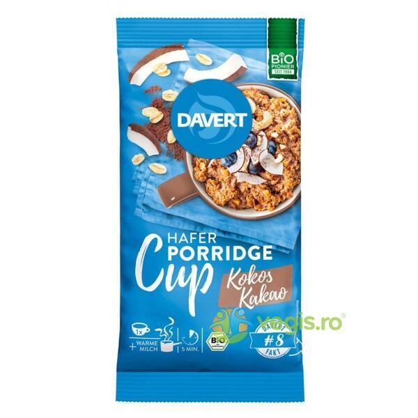 Porridge cu Cocos si Cacao Ecologic/Bio 65g, DAVERT, Fulgi, Musli, 1, Vegis.ro