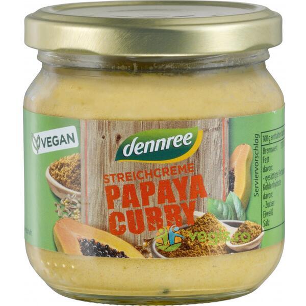 Pate Vegetal cu Papaya si Curry Ecologic/Bio 180g, DENNREE, Creme tartinabile, 1, Vegis.ro