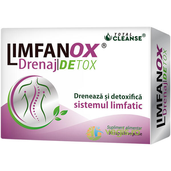 Limfanox Drenaj Detox 750mg 30cps, COSMOPHARM, Remedii Capsule, Comprimate, 1, Vegis.ro
