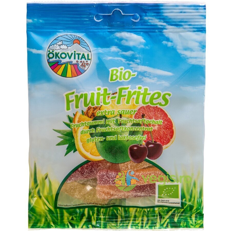 Jeleuri Acrisoare din Fructe fara Gluten Ecologice/Bio 100g OKOVITAL
