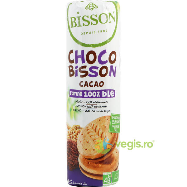 Biscuiti cu Umplutura de Cacao Ecologici/Bio 300g, BISSON, Gustari, Saratele, 1, Vegis.ro