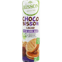 Biscuiti cu Umplutura de Cacao Ecologici/Bio 300g BISSON