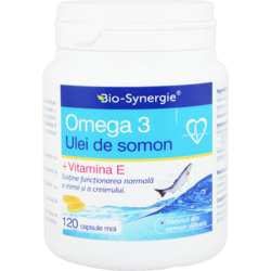 Omega 3 Ulei de Somon + Vitamina E 120cps moi BIO-SYNERGIE ACTIV