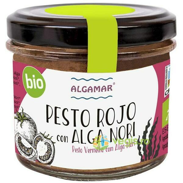 Pesto Rosu cu Alge Nori Ecologic/Bio 100g, ALGAMAR, Creme tartinabile, 1, Vegis.ro