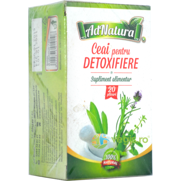 Ceai pentru Detoxifiere 20dz, ADNATURA, Detoxifiere, 1, Vegis.ro