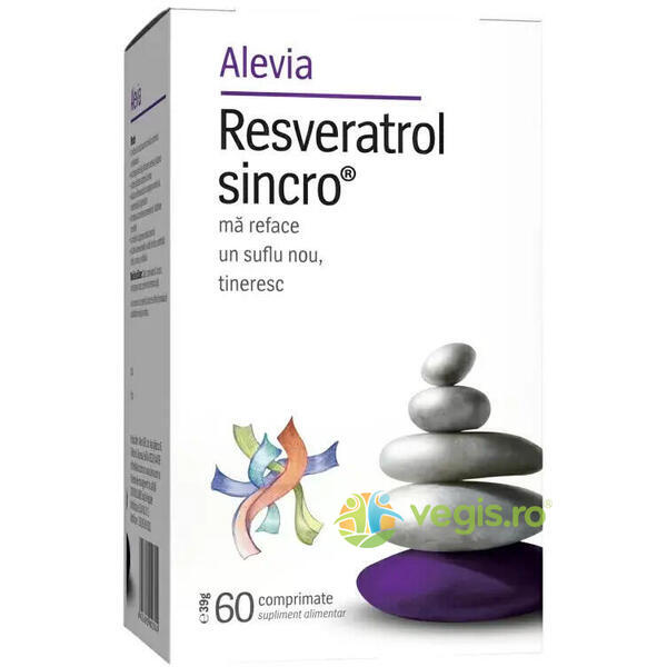 Resveratrol Sincro 60cpr, ALEVIA, Capsule, Comprimate, 1, Vegis.ro