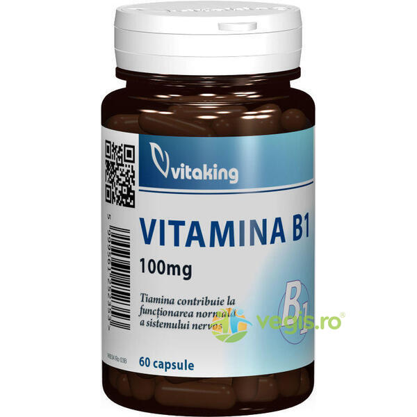 Vitamina B1 100mg 60cps, VITAKING, Capsule, Comprimate, 1, Vegis.ro